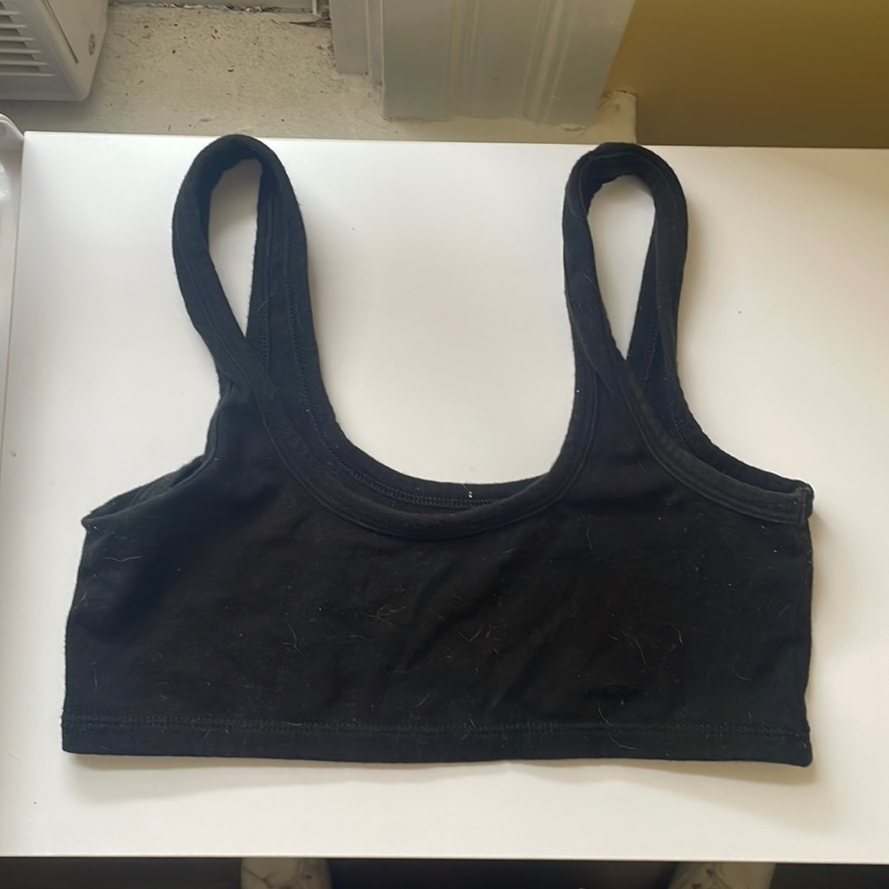 ARQ black wide strap bra